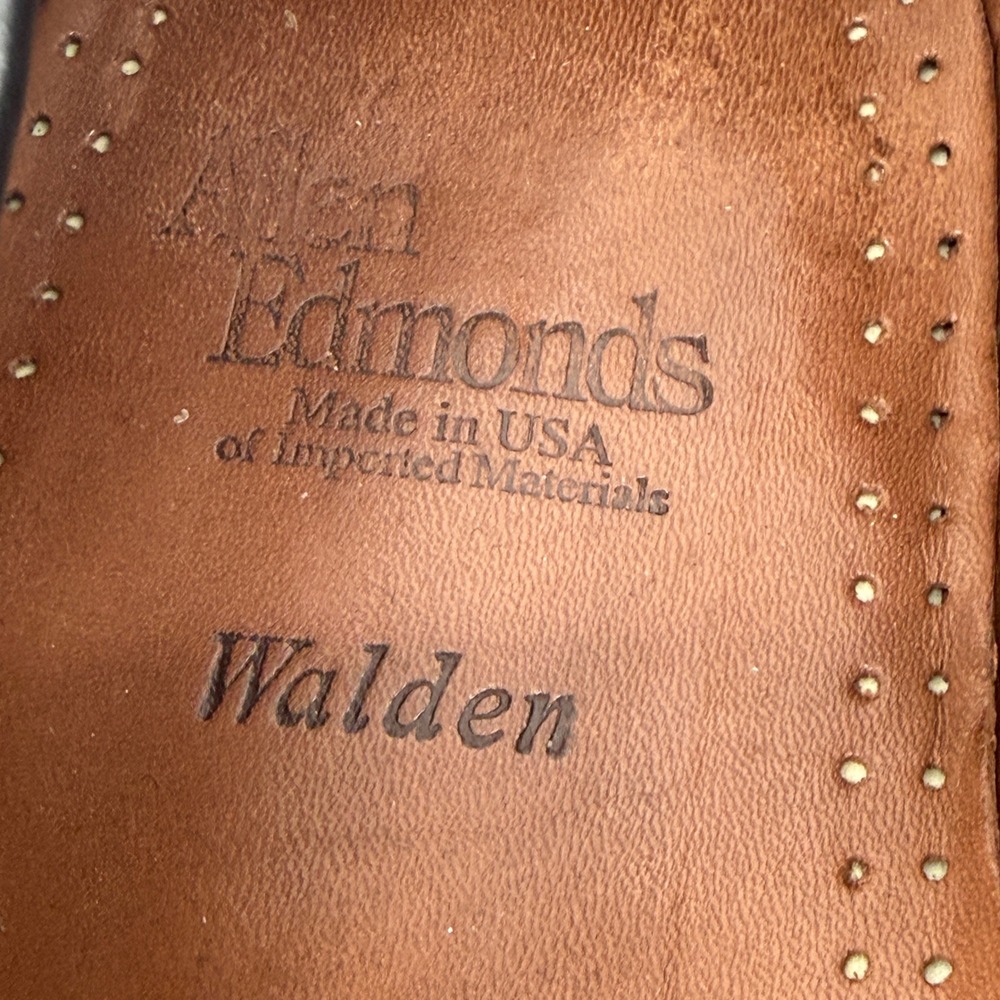 Allen Edmonds Walden Loafers Mens 11.5 C Black Leather Penny Classic Dress Shoes - Picture 8 of 8